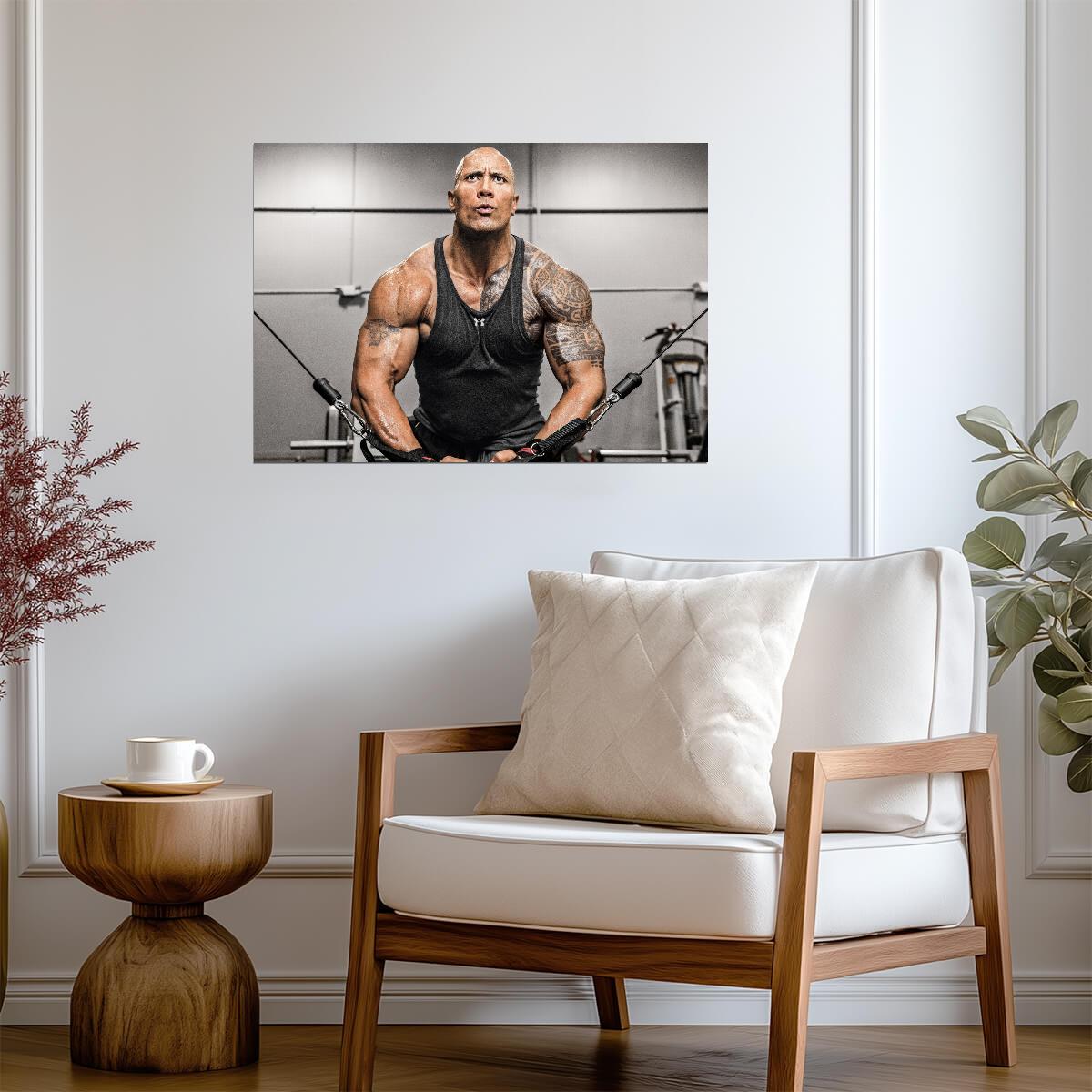 Dwayne Johnson The Rock Arms Crossed | Fitness Motivation Poster | Gym Wall Art - Sports Poster