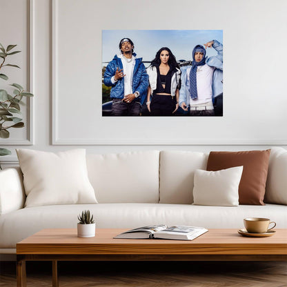 N-Dubz Group Photo | Dappy Tulisa & Fazer with Helicopter | Hip Hop Trio Poster - Music Poster