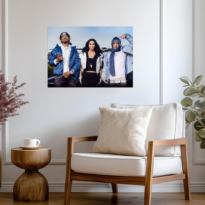 N-Dubz Group Photo | Dappy Tulisa & Fazer with Helicopter | Hip Hop Trio Poster - Music Poster