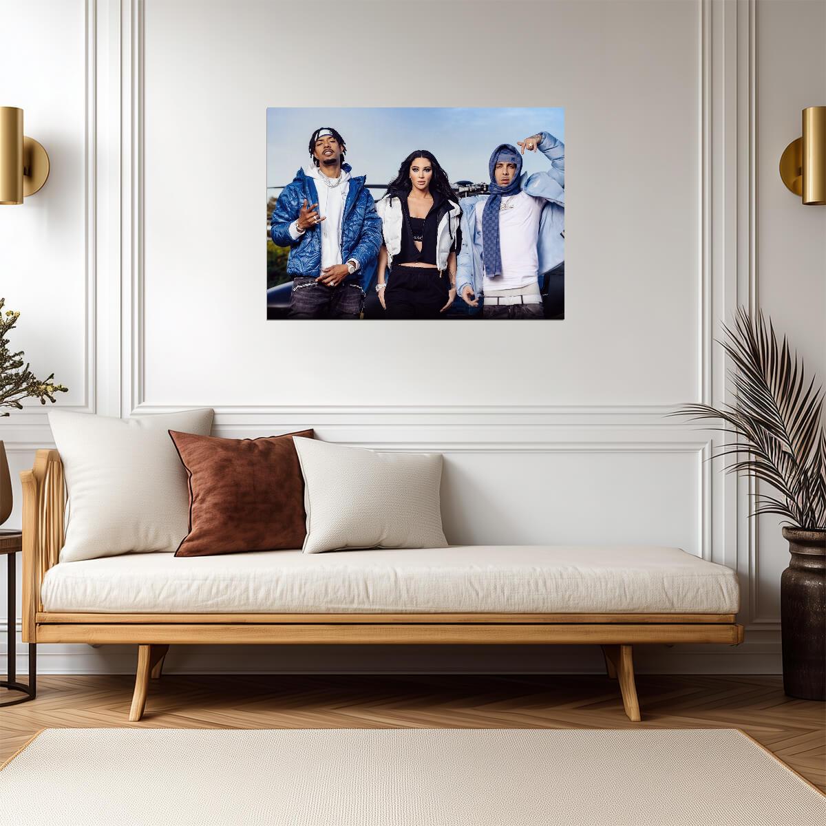 N-Dubz Group Photo | Dappy Tulisa & Fazer with Helicopter | Hip Hop Trio Poster - Music Poster