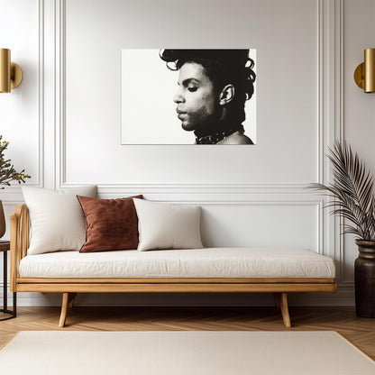 Prince Profile Portrait | Black and White Photography | Music Legend Poster - Music Poster