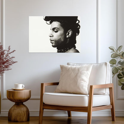Prince Profile Portrait | Black and White Photography | Music Legend Poster - Music Poster
