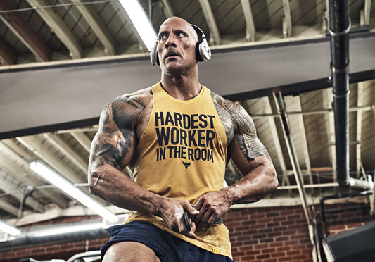 Dwayne Johnson Hardest Worker | Gym Motivation Poster | Fitness Wall Art - Sports Poster