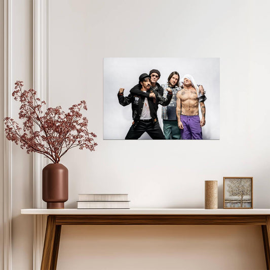 Red Hot Chili Peppers Group Hug | Studio Portrait | Rock Band Fan Gift Poster - Music Poster