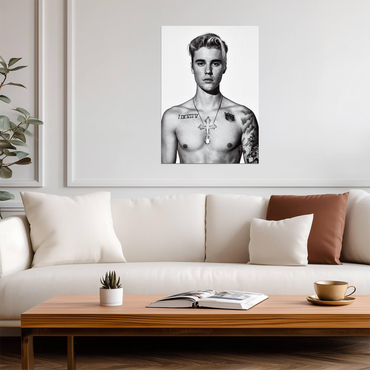 Justin Bieber Print | Pop Singer Poster - Music Poster