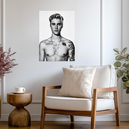 Justin Bieber Print | Pop Singer Poster - Music Poster