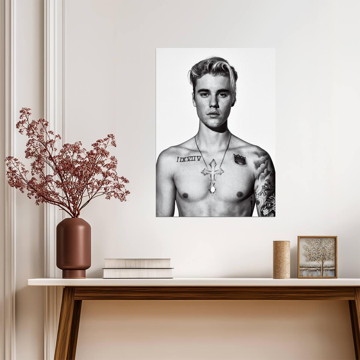 Justin Bieber Print | Pop Singer Poster - Music Poster