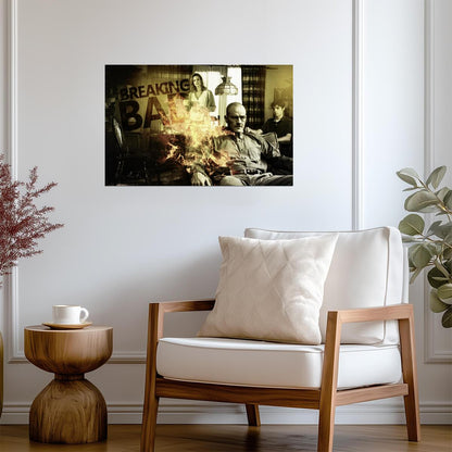 Breaking Bad Walter White Family | Stylized TV Show Art | Crime Drama Fan Poster - Movies & TV Poster
