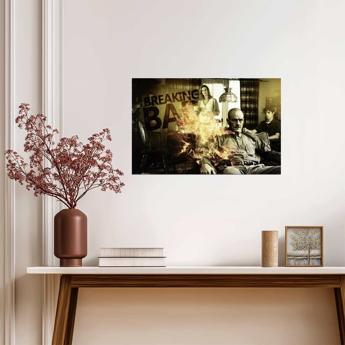 Breaking Bad Walter White Family | Stylized TV Show Art | Crime Drama Fan Poster - Movies & TV Poster