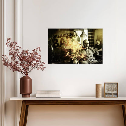 Breaking Bad Walter White Family | Stylized TV Show Art | Crime Drama Fan Poster - Movies & TV Poster