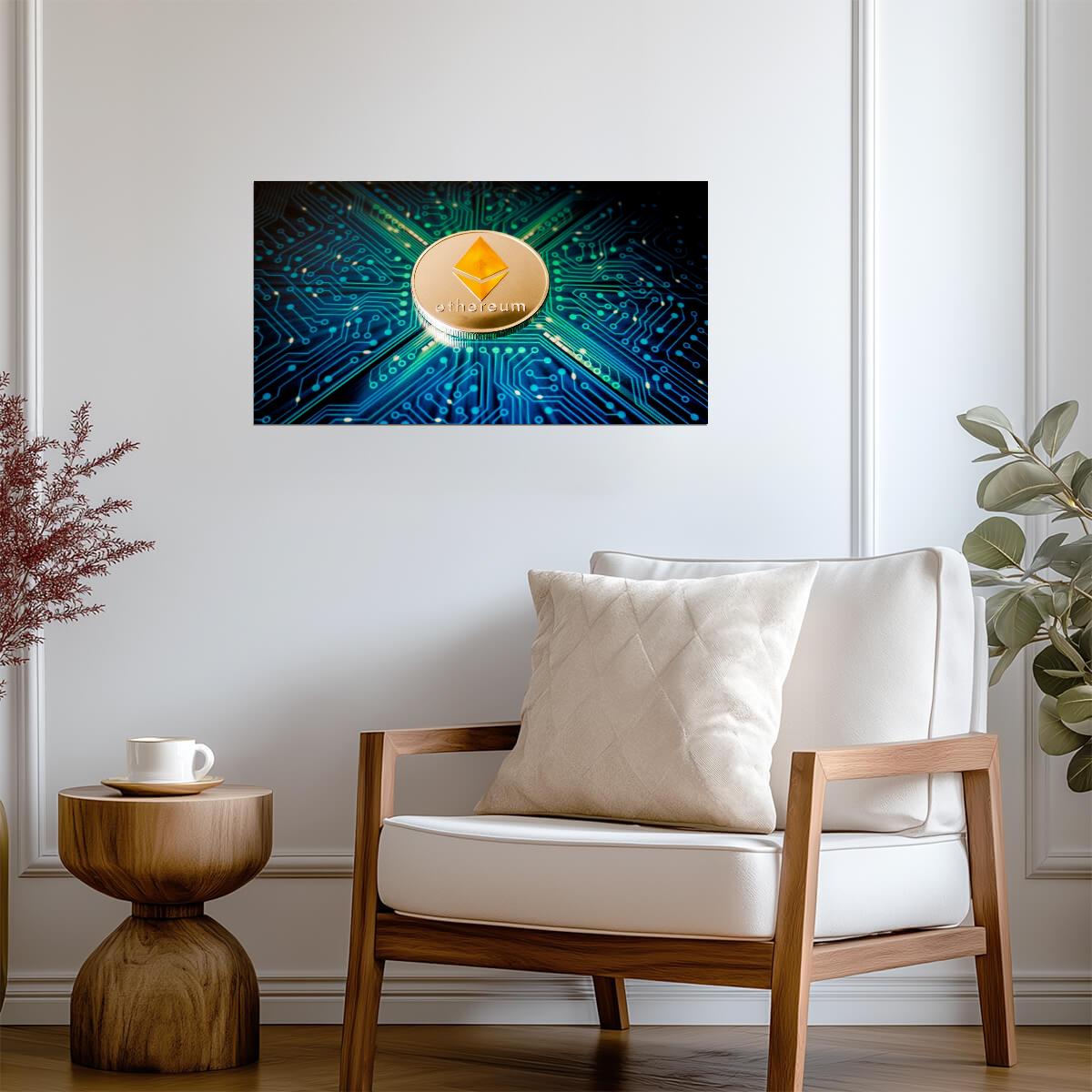 Ethereum | Crypto Logo | Digital Currency Poster - Graphic & Art Poster