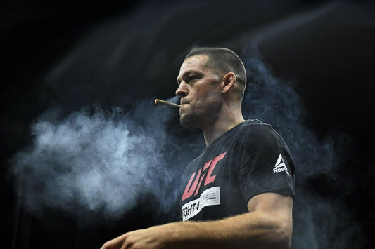 Nate Diaz Smoking | UFC Fighter Poster | MMA Portrait Wall Art - Sports Poster