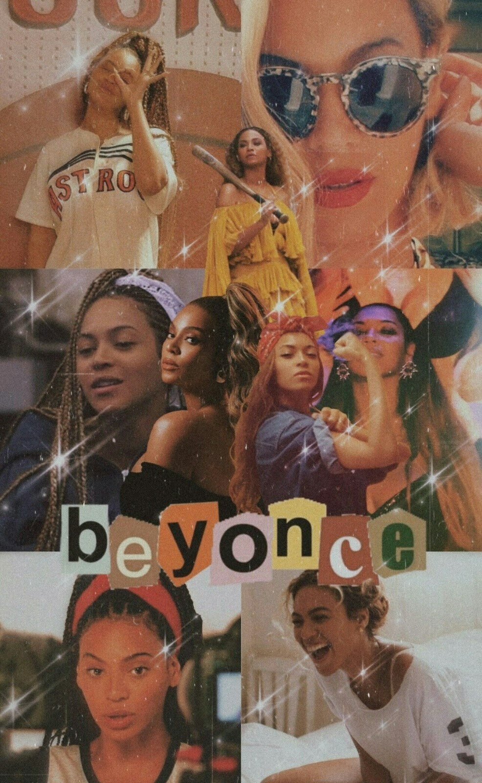 Beyonce Vintage Collage | Retro Aesthetic Music Art | Pop Star Fan Poster - Music Poster