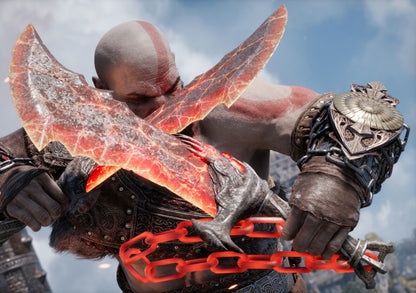 God of War Ragnarök Kratos Blades of Chaos | Action Combat Poster | Spartan Warrior Art - Video Games Poster