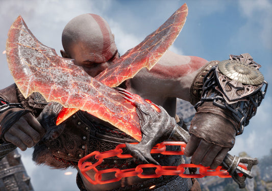 God of War Ragnarök Kratos Blades of Chaos | Action Combat Poster | Spartan Warrior Art - Video Games Poster
