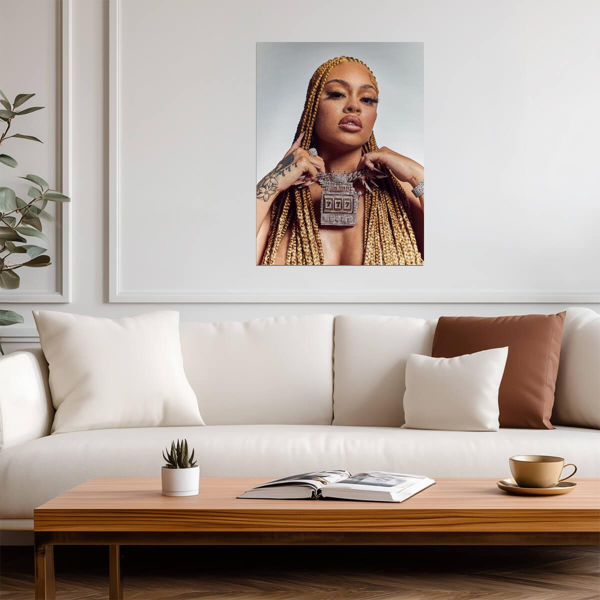 Latto 777 Album Inspired Art | Hip Hop Music Poster | Female Rapper Portrait - Music Poster