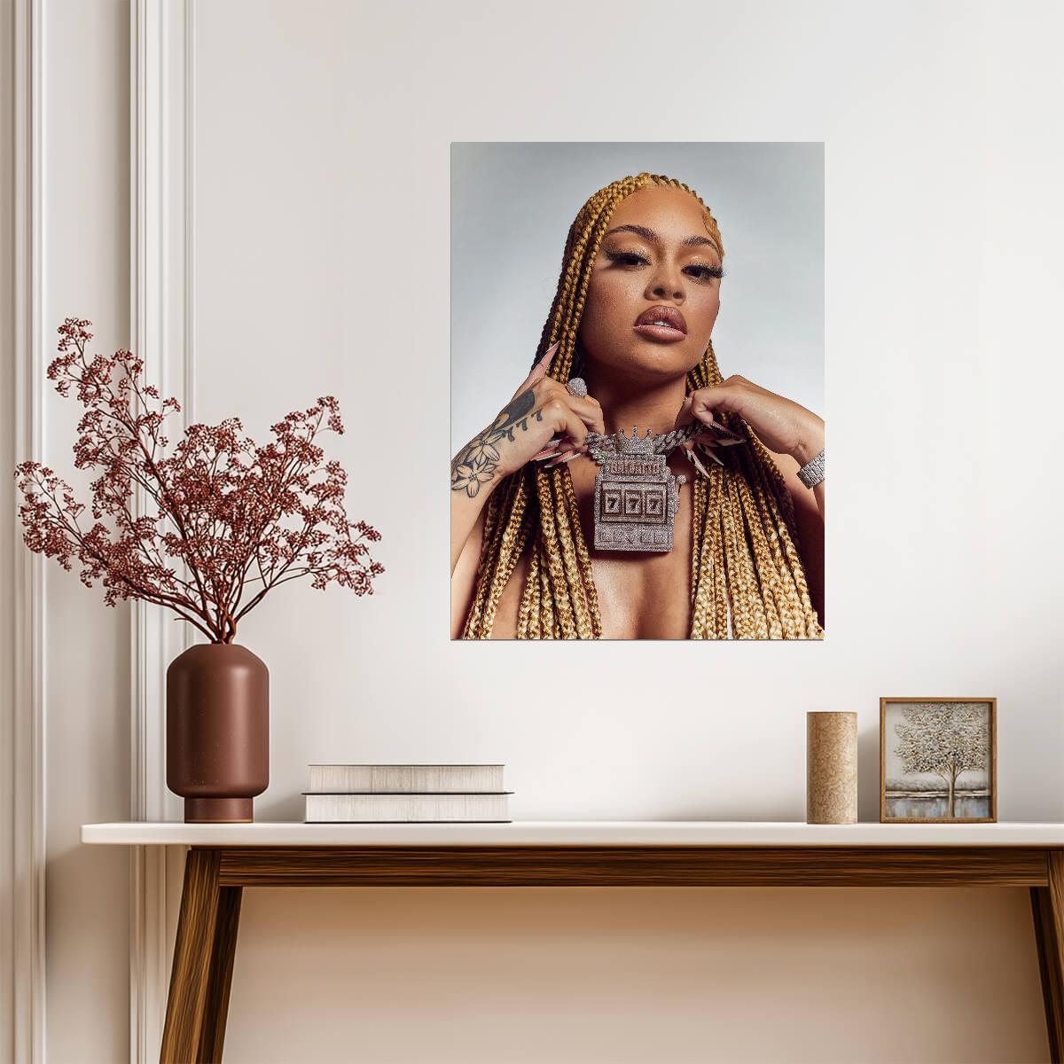 Latto 777 Album Inspired Art | Hip Hop Music Poster | Female Rapper Portrait - Music Poster