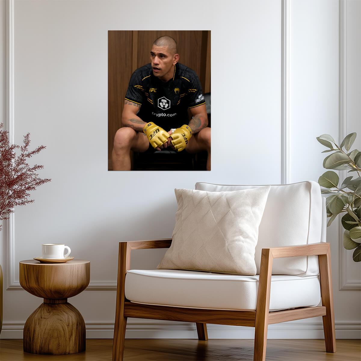 Alex Pereira with UFC Champion Gloves | MMA Fighter Poster | Combat Sports Legend Art - Sports Poster