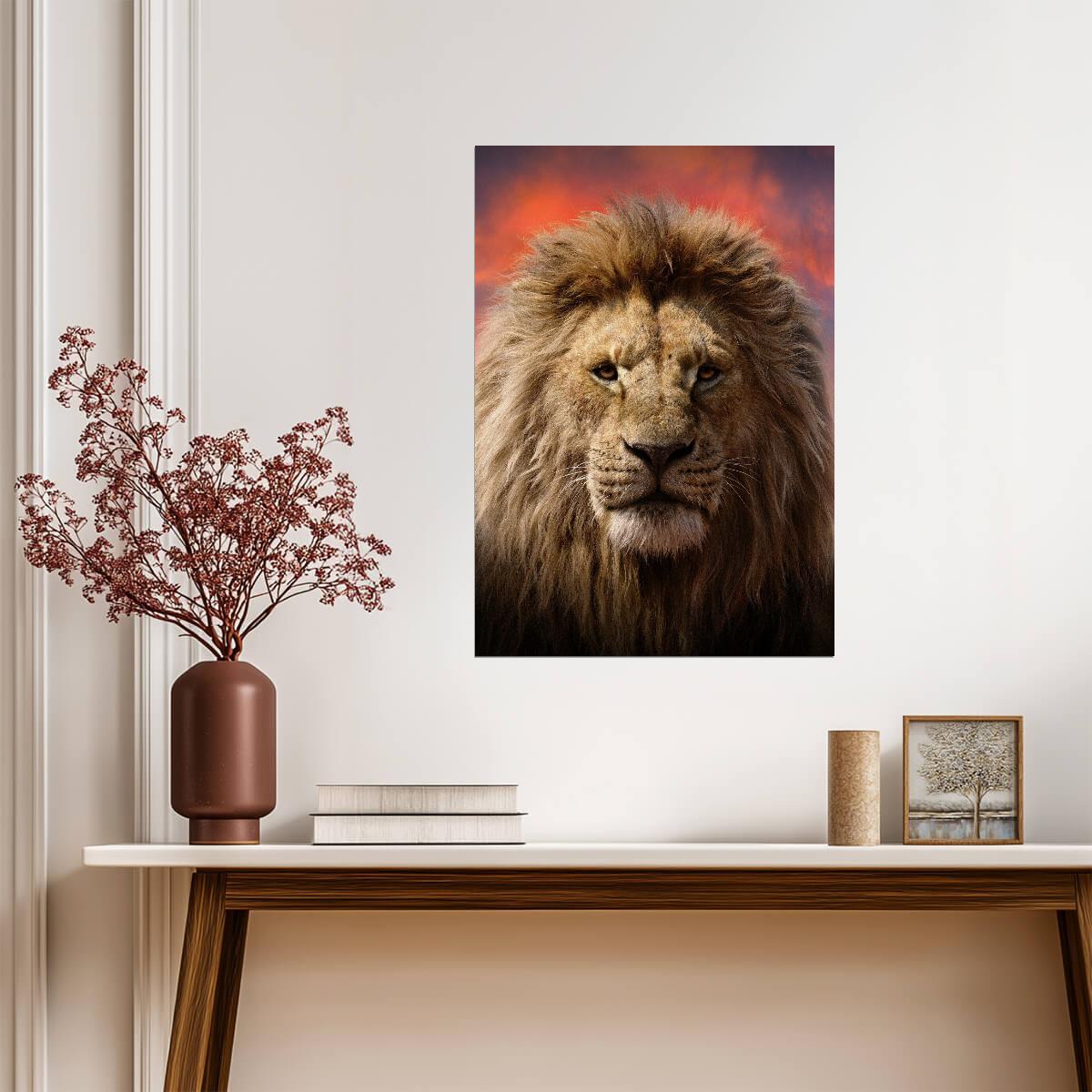 Lion Wall Art | African Wildlife Poster - Photography Poster