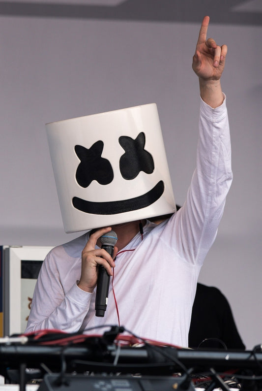 Marshmello Hand Raised | DJ Live Performance Photo | Electronic Music Poster - Music Poster