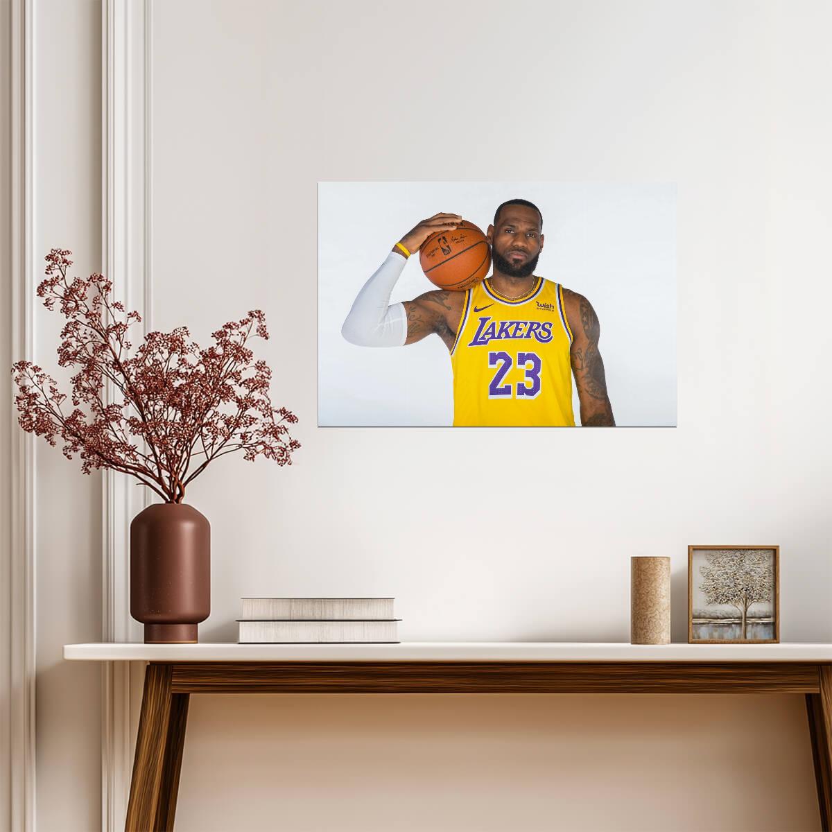 LeBron James Los Angeles Lakers | Basketball Poster | Sports Legend Portrait - Sports Poster