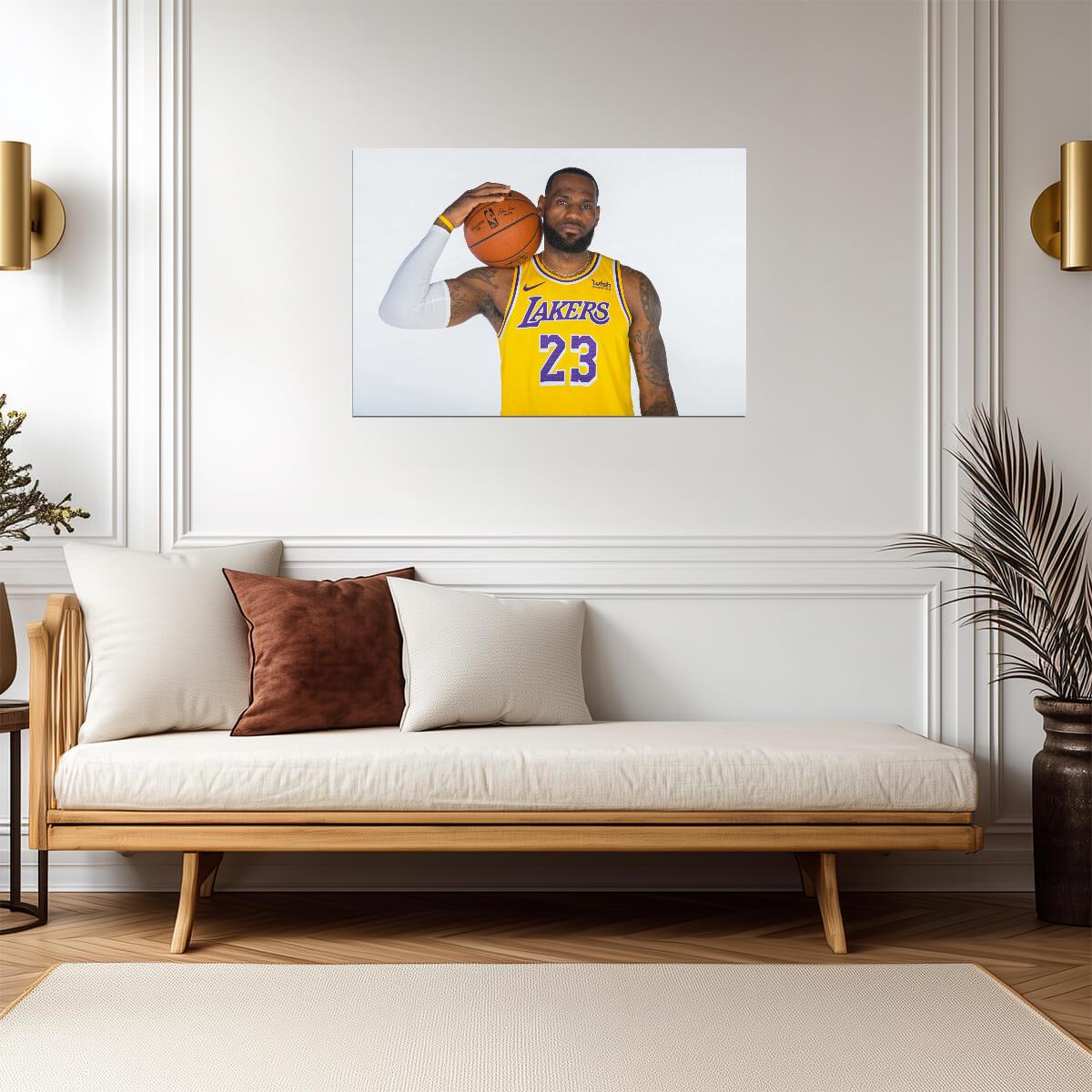 LeBron James Los Angeles Lakers | Basketball Poster | Sports Legend Portrait - Sports Poster