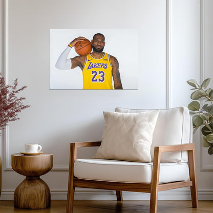 LeBron James Los Angeles Lakers | Basketball Poster | Sports Legend Portrait - Sports Poster