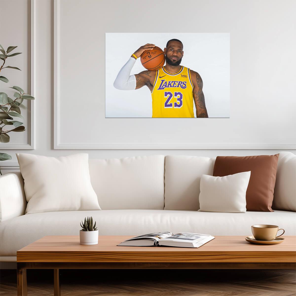LeBron James Los Angeles Lakers | Basketball Poster | Sports Legend Portrait - Sports Poster