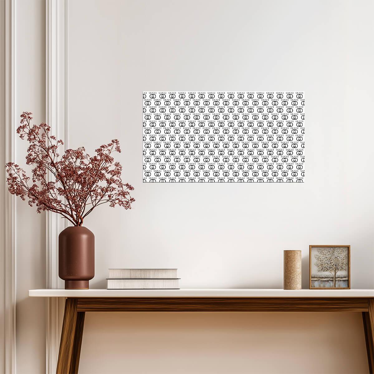 Gucci | Black and White Design | Fashion Poster - Graphic & Art Poster