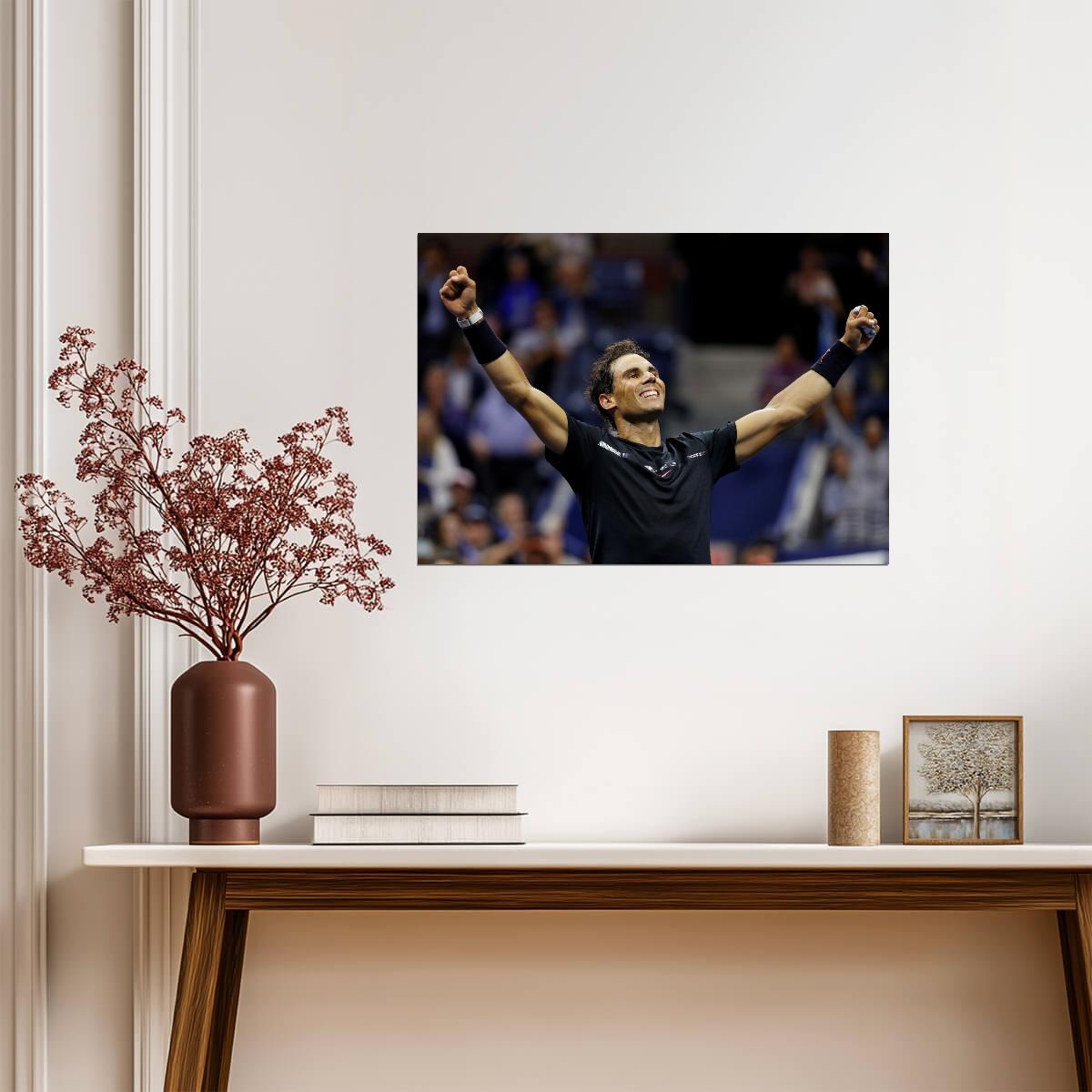 Rafael Nadal Victory Celebration | Tennis Legend Poster | Motivational Sports Photography - Sports Poster