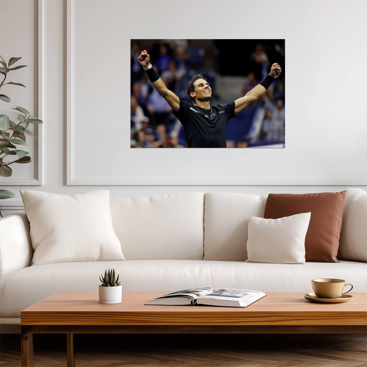 Rafael Nadal Victory Celebration | Tennis Legend Poster | Motivational Sports Photography - Sports Poster