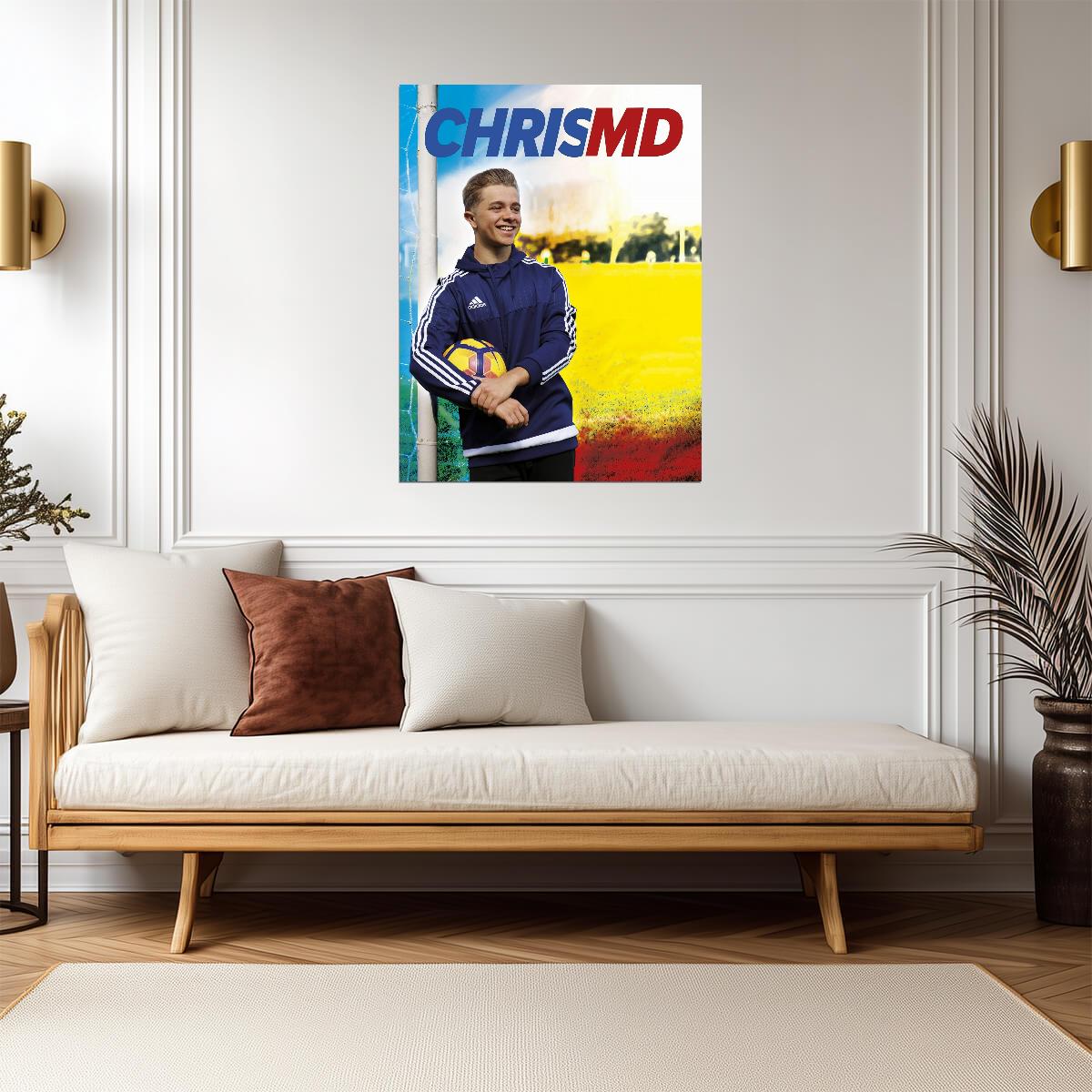ChrisMD Football YouTuber | Sports Poster | Gift for Soccer Fan - Celebrities Poster