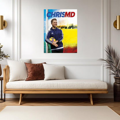 ChrisMD Football YouTuber | Sports Poster | Gift for Soccer Fan - Celebrities Poster
