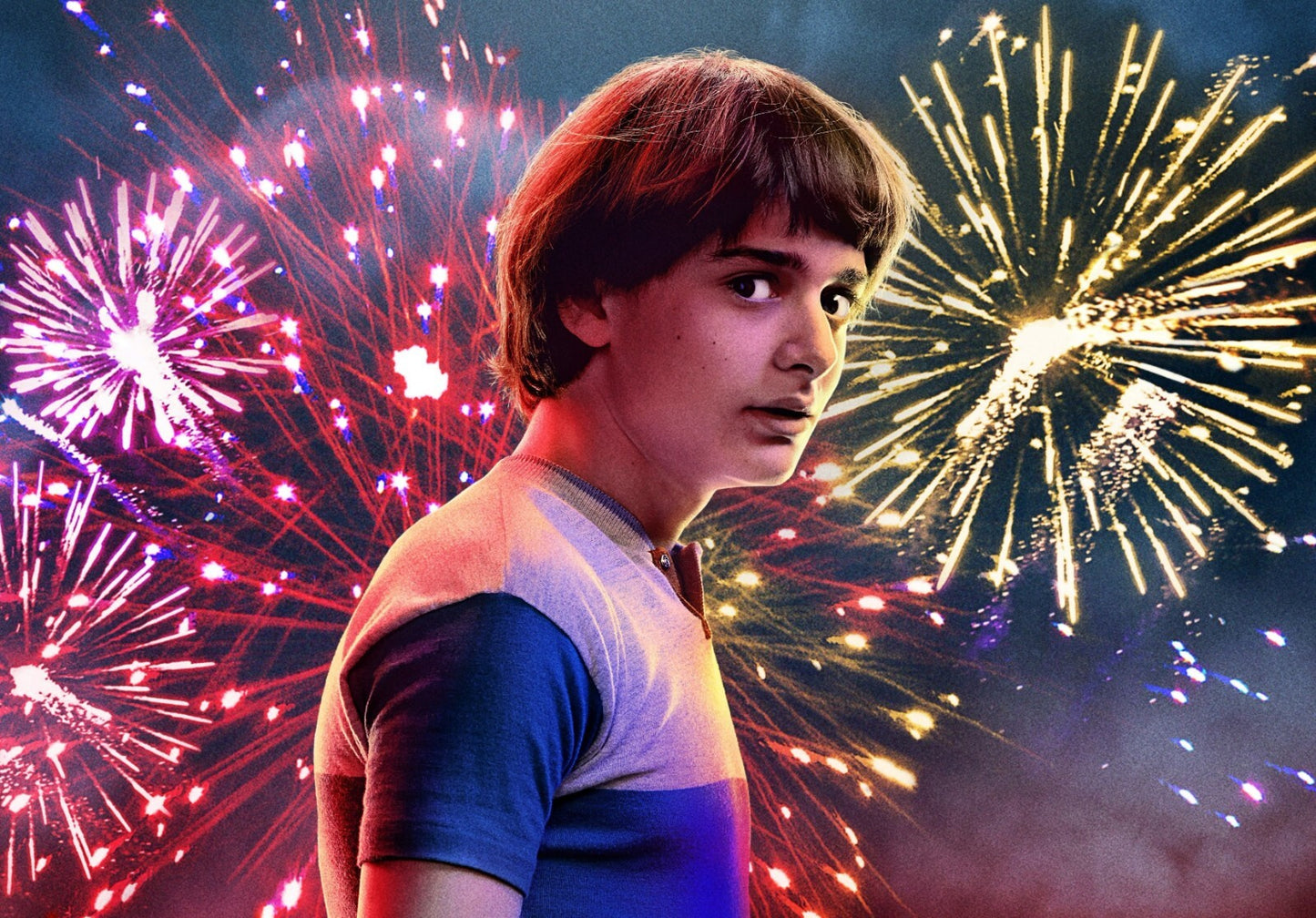 Stranger Things Will Byers | Season 3 Fireworks Background | 80s Sci-Fi Series Poster - Movies & TV Poster