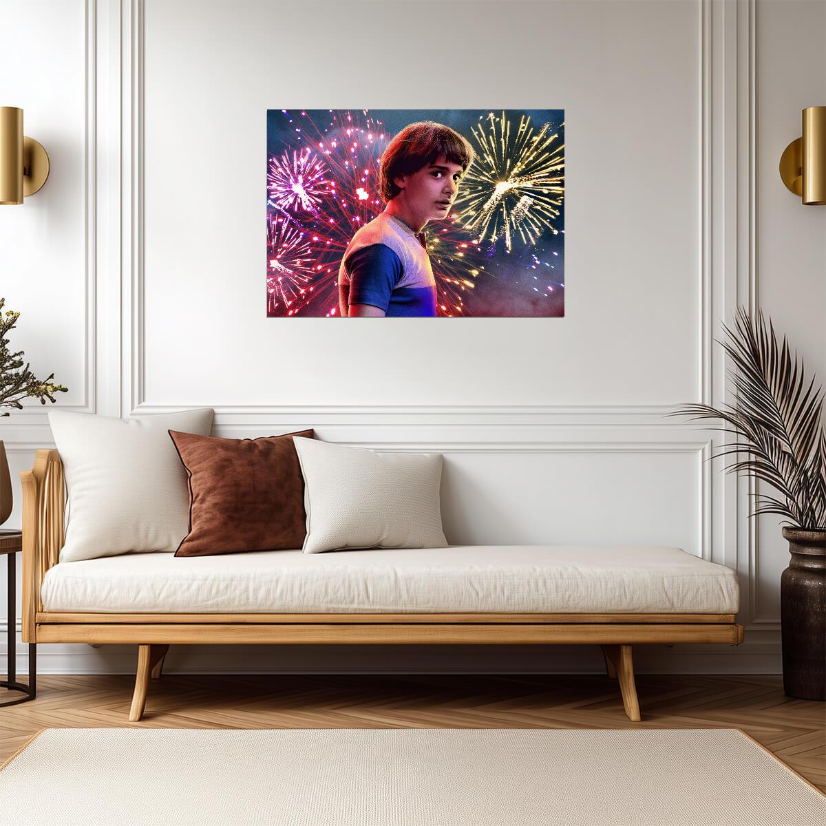 Stranger Things Will Byers | Season 3 Fireworks Background | 80s Sci-Fi Series Poster - Movies & TV Poster