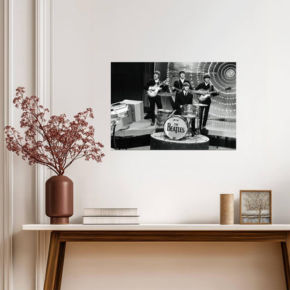 The Beatles Live On Stage | Classic B&W Band Performance | Rock and Roll Poster - Music Poster