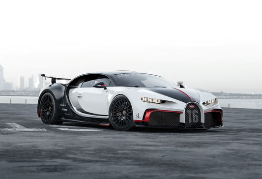 Bugatti Chiron Jacob & Co Edition | Custom Hypercar Poster | White & Black Supercar Art - Cars Poster