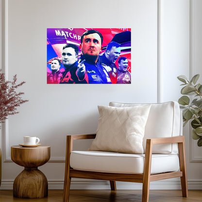 Luke Littler The Nuke | Professional Darts Sensation Poster | Dynamic Sports Collage Art - Sports Poster