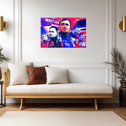 Luke Littler The Nuke | Professional Darts Sensation Poster | Dynamic Sports Collage Art - Sports Poster