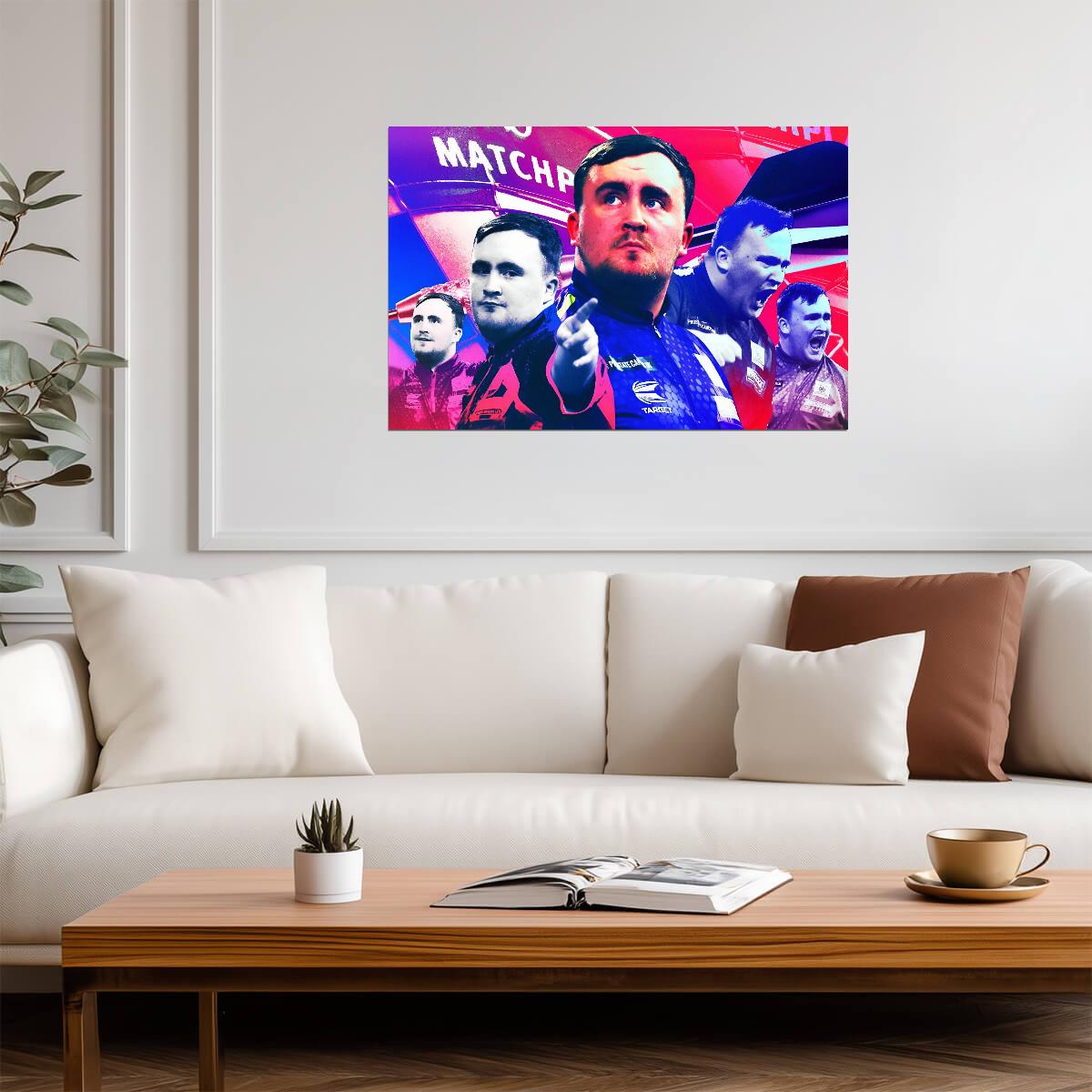 Luke Littler The Nuke | Professional Darts Sensation Poster | Dynamic Sports Collage Art - Sports Poster