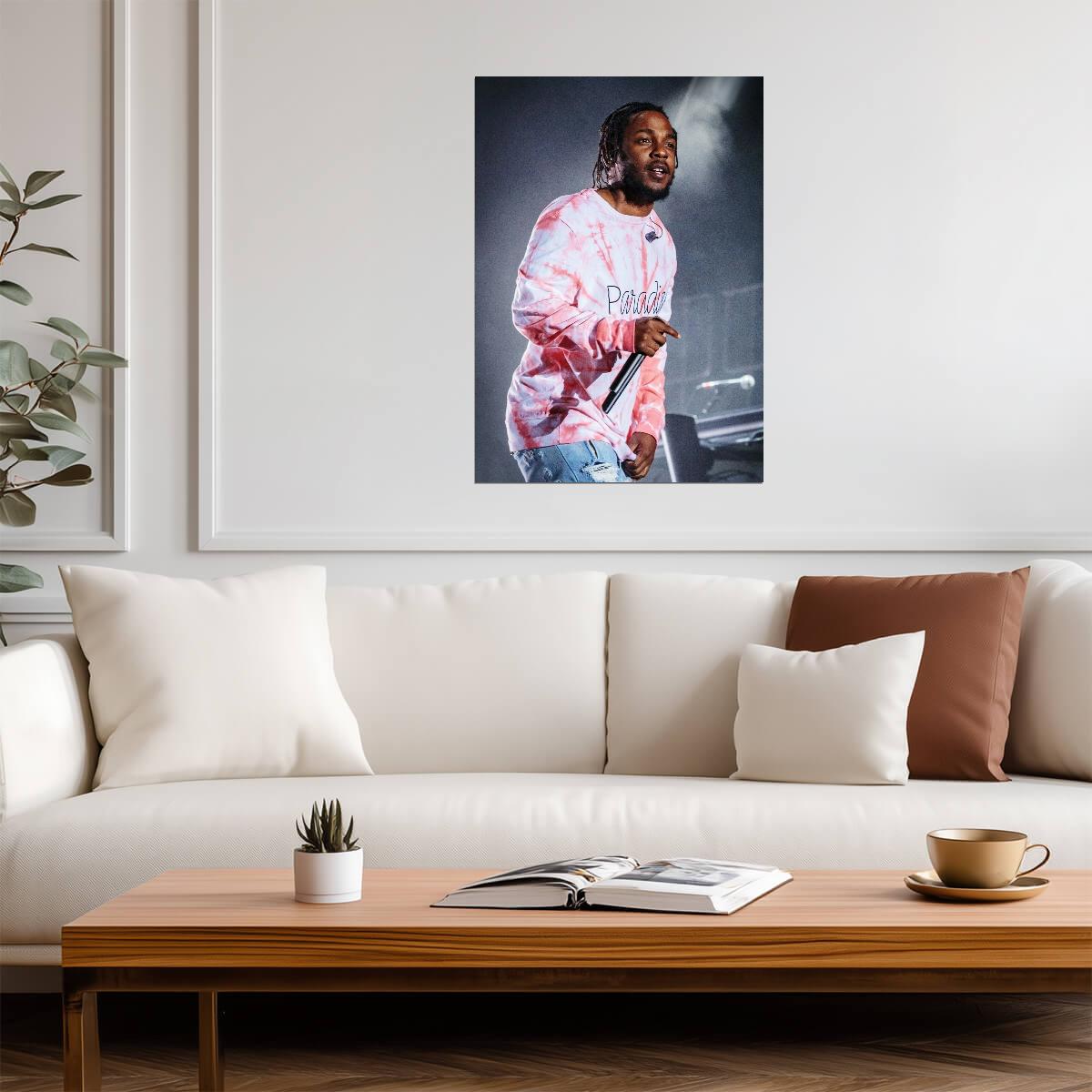 Kendrick Lamar Poster | Live Concert Rap Print - Music Poster