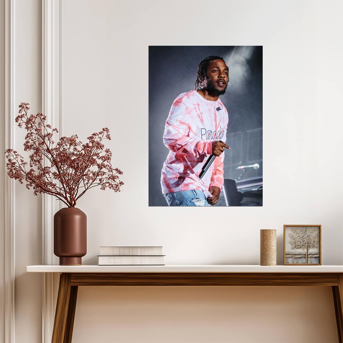 Kendrick Lamar Poster | Live Concert Rap Print - Music Poster