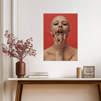 Doja Cat Scarlet Era Close Up | Abstract Makeup Poster | Music Star Wall Art - Music Poster