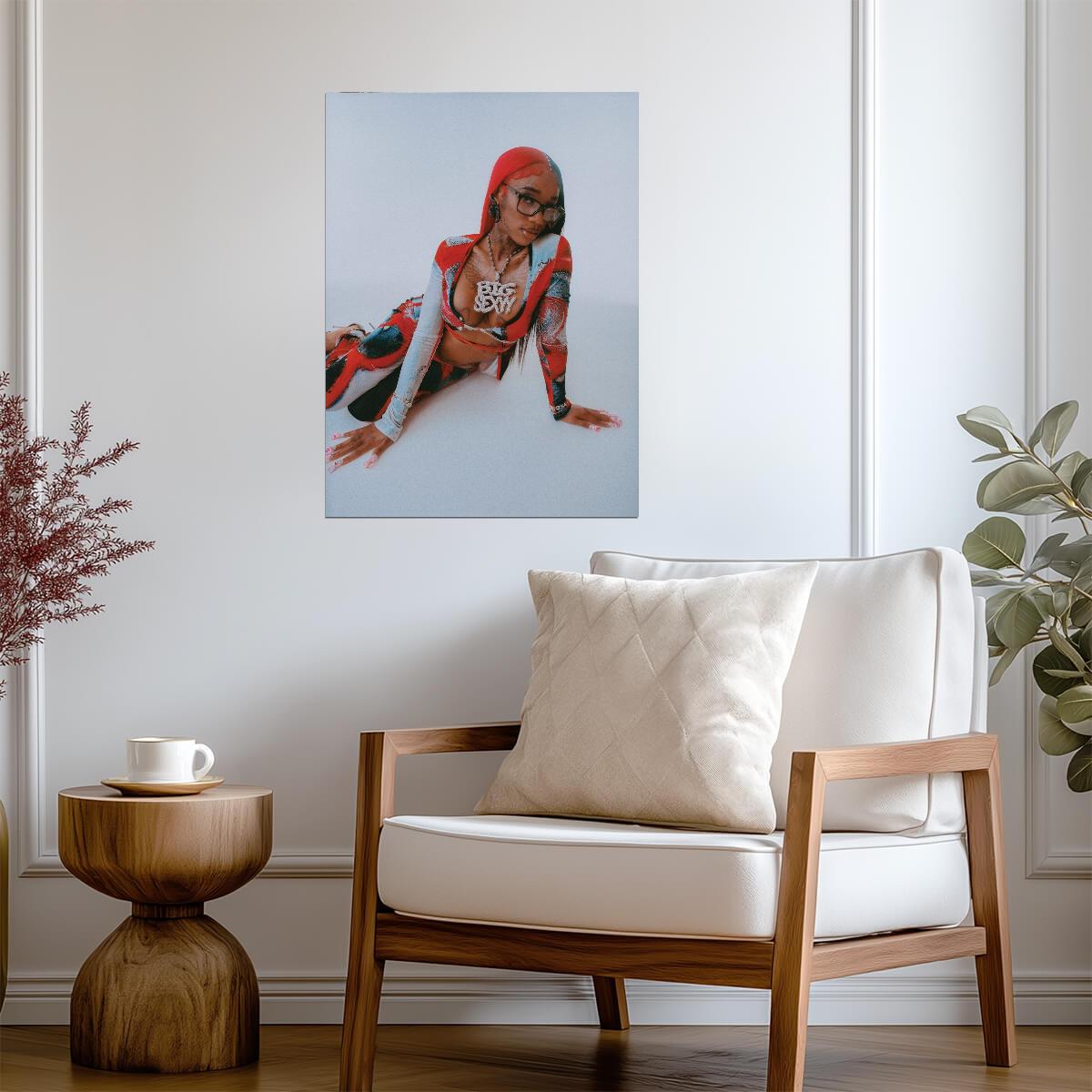 Sexyy Red Colorful Outfit | Hip Hop Star Poster | Music Celebrity Wall Art - Music Poster