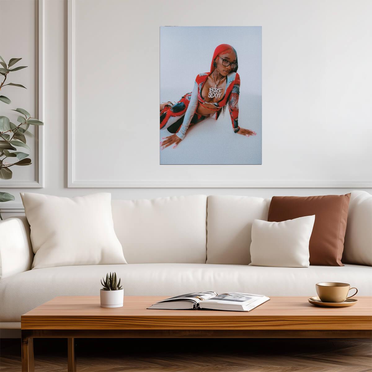Sexyy Red Colorful Outfit | Hip Hop Star Poster | Music Celebrity Wall Art - Music Poster