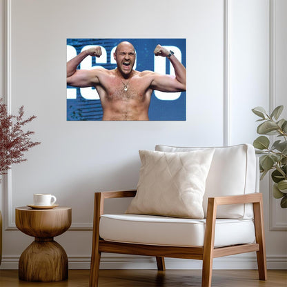 Tyson Fury The Gypsy King | Flexing Weigh-In Photo | Heavyweight Boxing Legend Poster - Sports Poster