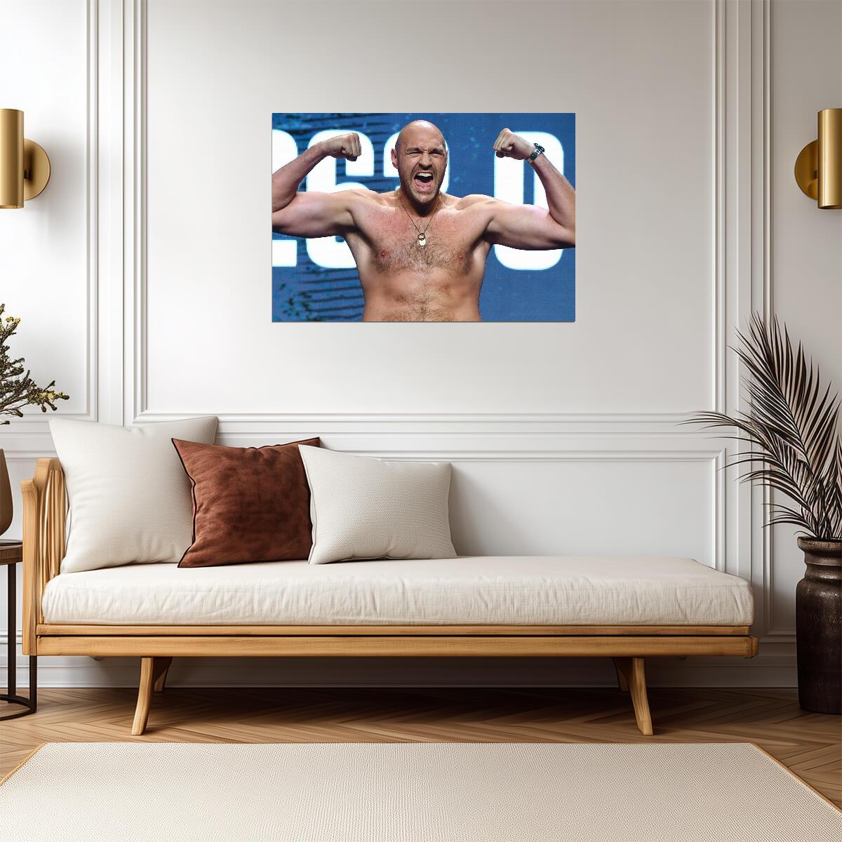 Tyson Fury The Gypsy King | Flexing Weigh-In Photo | Heavyweight Boxing Legend Poster - Sports Poster