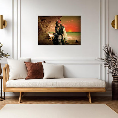 Pirates of the Caribbean Johnny Depp as Captain Jack Sparrow | Movie Poster | Adventure Film Wall Art - Movies & TV Poster