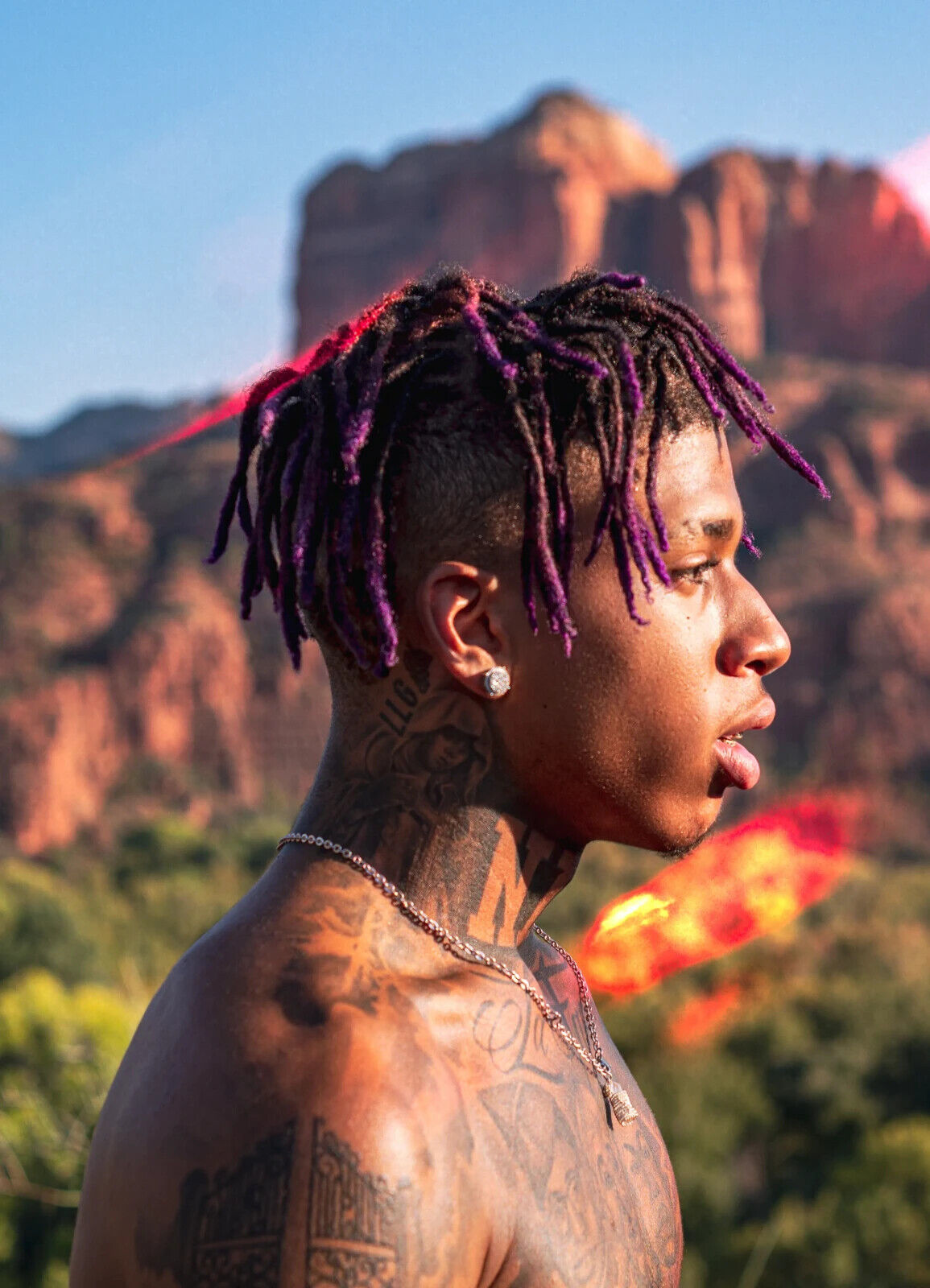Nle Choppa Portrait | Street Photoshoot Poster | Hip Hop Star Wall Art - Music Poster