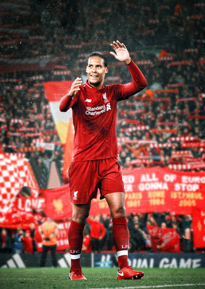 Virgil van Dijk Liverpool FC | Soccer Legend Poster | Gift for LFC Fan - Sports Poster